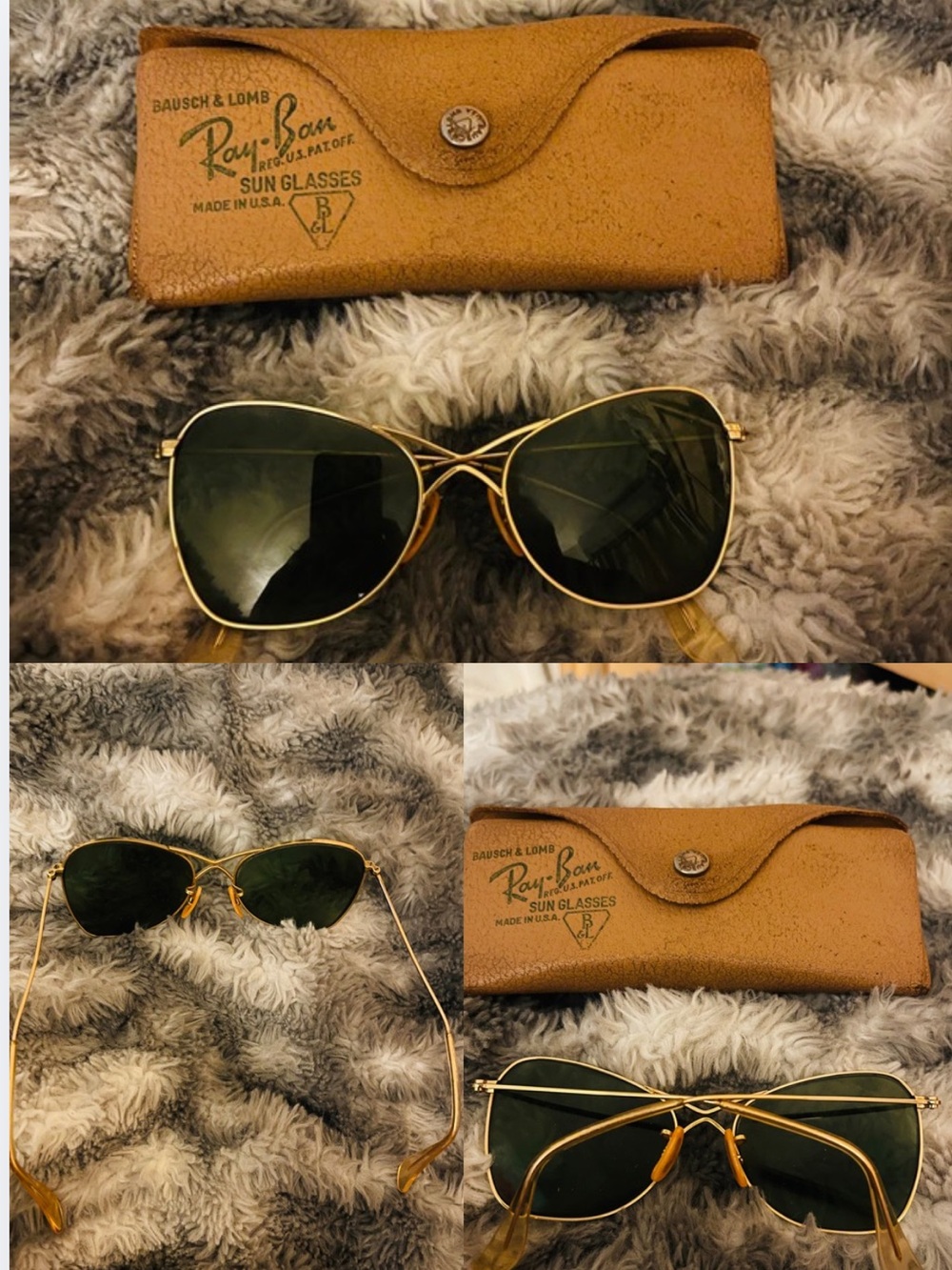 vintage Bausch & Lomb Ray-Ban Aviator sunglasses.